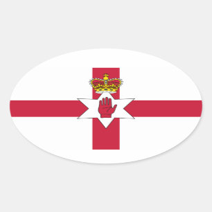 Sticker Ovale Bannière d'Irlande du Nord