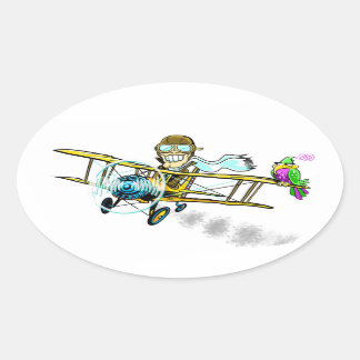 Sticker Ovale Barnstormer Bob et Bird