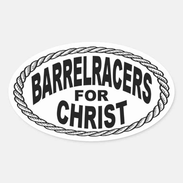 Sticker Ovale Barrel Racers pour Christ Euro Style (Devant)