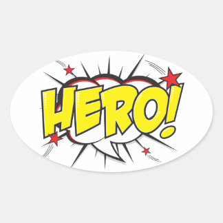 Sticker Ovale BÂTIMENTS HERO (Style BD)