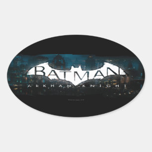 Sticker Ovale Batman Arkham Knight Gotham Logo