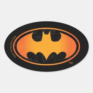 Sticker Ovale Batman   Logo Web d'Halloween