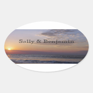 Sticker Ovale Beach Sunrise