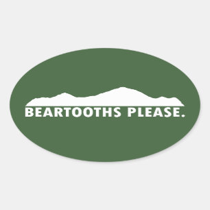 Sticker Ovale Beartooths S'il vous plaît