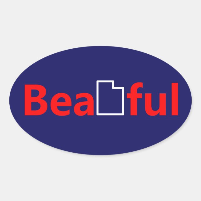 Sticker Ovale Beautiful (Devant)