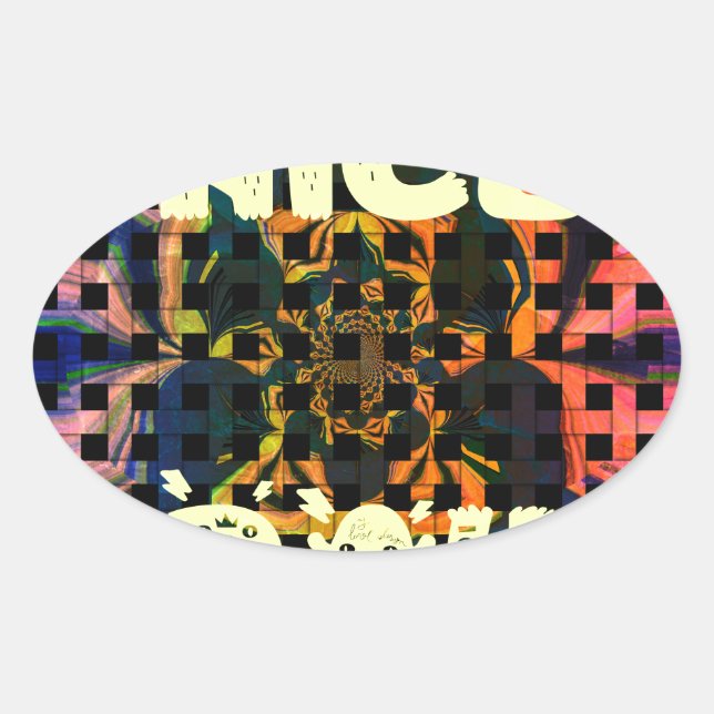 Sticker Ovale Beautiful have a Nice Day Text Print vecteur (Devant)