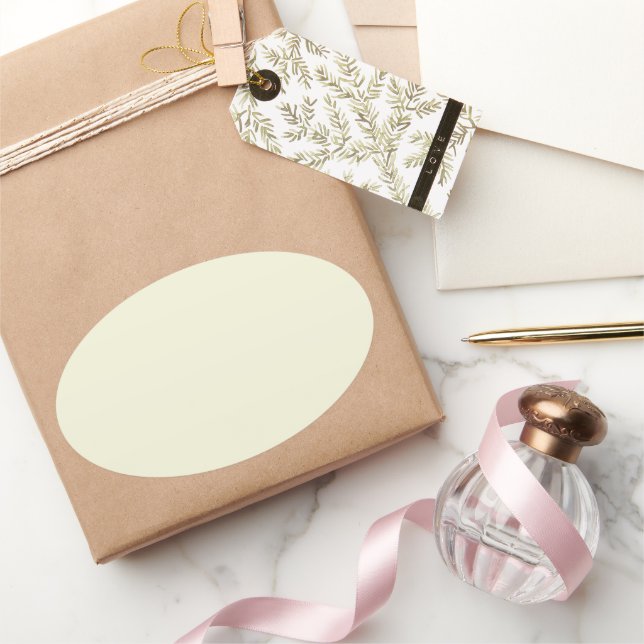 Sticker Ovale Beige (Cadeaux)