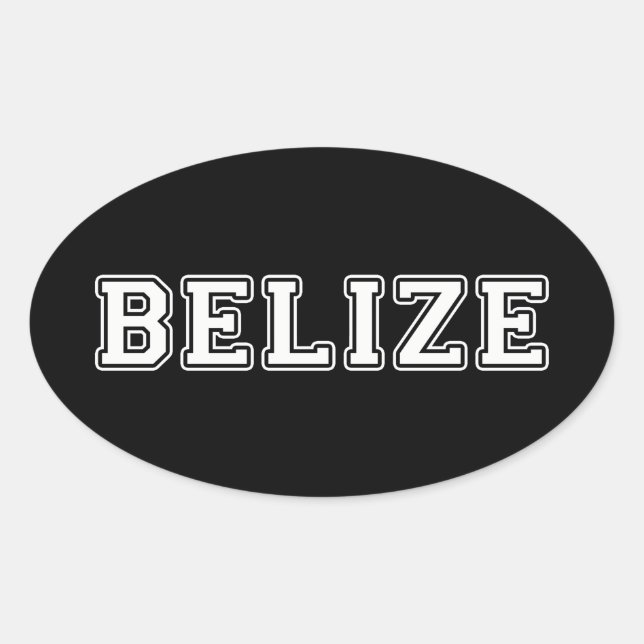 Sticker Ovale Belize (Devant)
