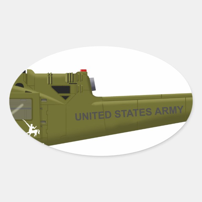 Sticker Ovale Bell UH-1 Centaur (Devant)
