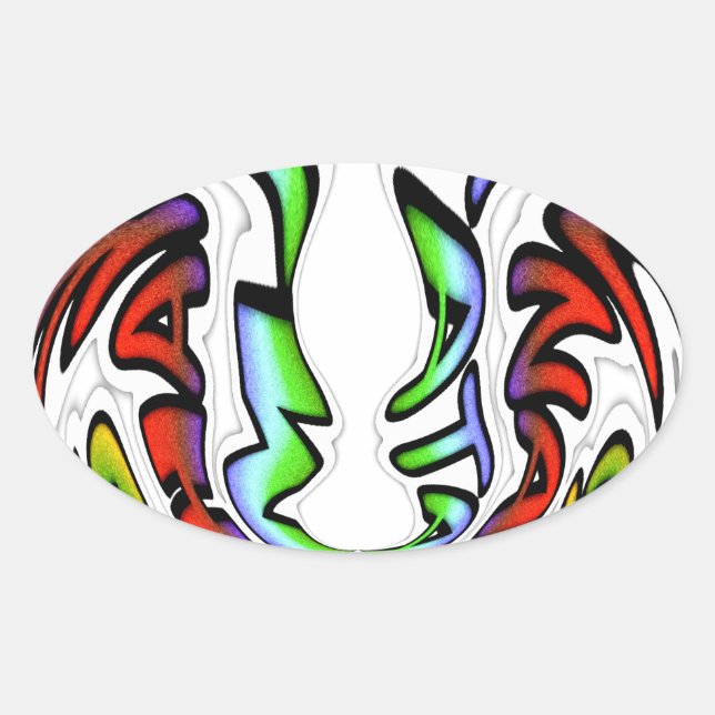 Sticker Ovale Belle conception Extraordinaire ont une belle jour (Devant)