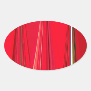 Sticker Ovale Belle texture rouge Couleur Art Abstrait