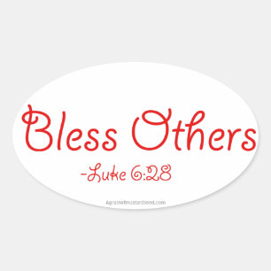 Sticker Ovale Bénissez D'Autres Citations De La Bible