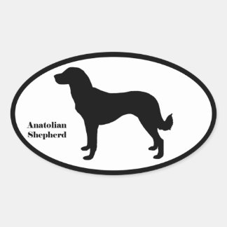 Sticker Ovale Berger anatolien SIlhouette