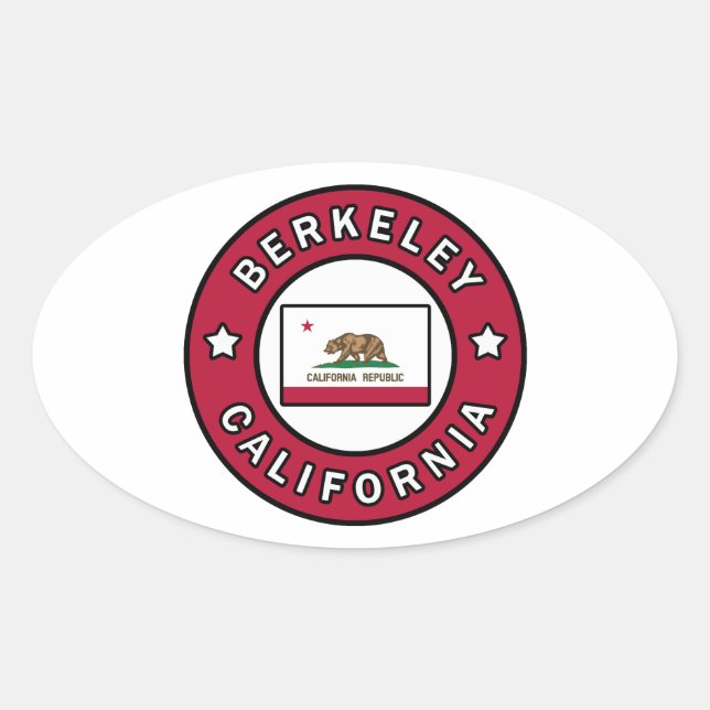 Sticker Ovale Berkeley Californie (Devant)