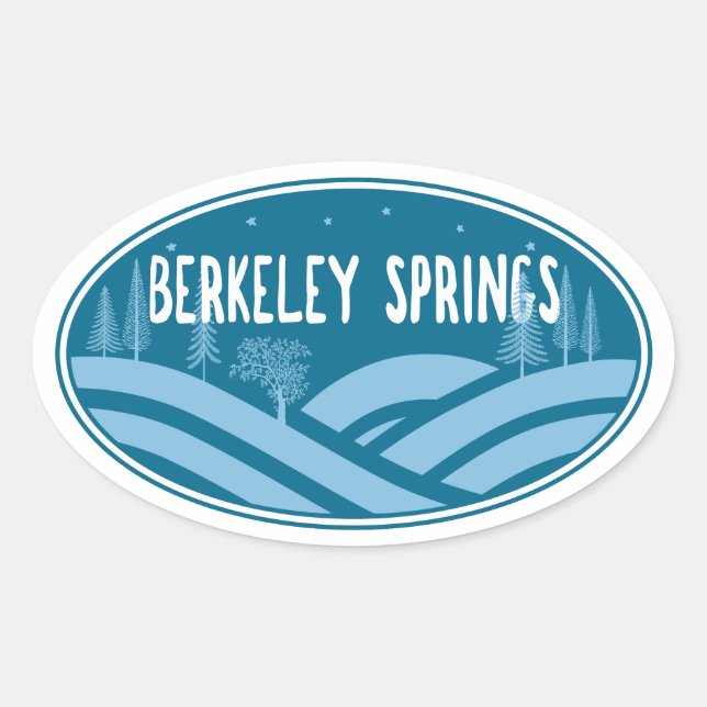Sticker Ovale Berkeley Springs West Virginia Outdoors (Devant)