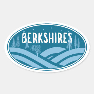 Sticker Ovale Berkshires Massachusetts Extérieurs