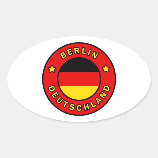 Sticker Ovale Berlin Allemagne (Devant)
