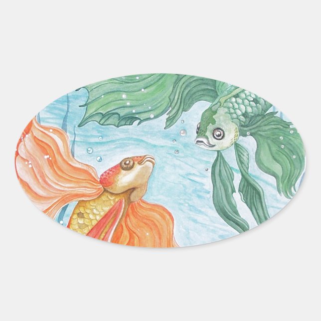 Sticker Ovale Betta Dance (Devant)