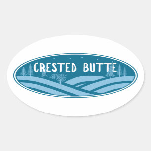 Sticker Ovale Beurre De Crête Colorado À L'Extérieur