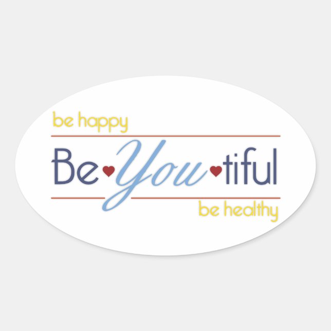 Sticker Ovale BeYoutiful (Devant)