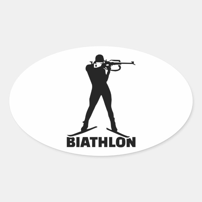 Sticker Ovale Biathlon (Devant)