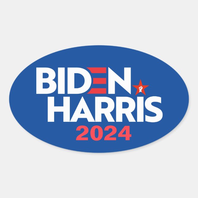 Sticker Ovale Biden Harris 2024 (Devant)