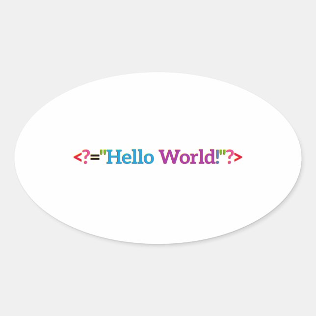 Sticker Ovale Biens pour bébés nerd (Devant)