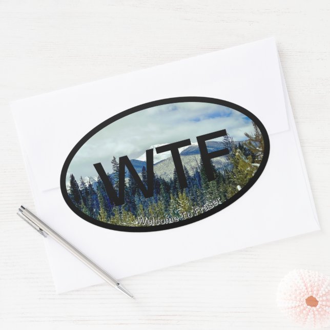 Sticker Ovale Bienvenue chez Frasers (Enveloppe)