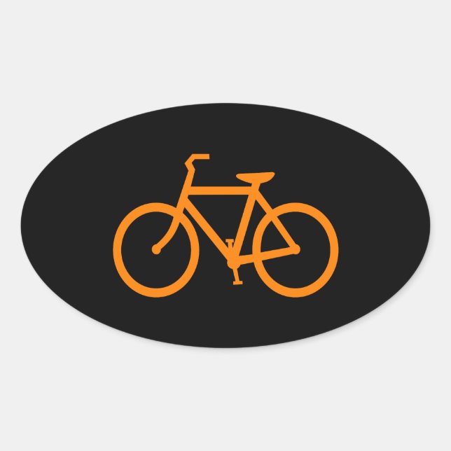 Sticker Ovale Bike orange (Devant)