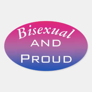 Sticker Ovale Bisexuel et Proud