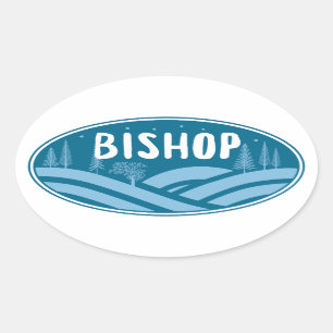 Sticker Ovale Bishop California Outdoors