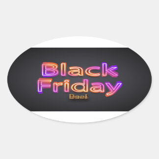 Sticker Ovale Black Friday Deal (néon/or)
