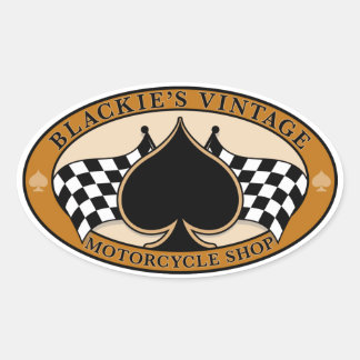 Sticker Ovale Blackie's Vintage Motorcycle Shop