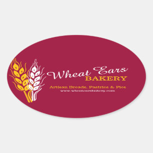 Sticker Ovale Blé épis boulangerie boulangerie pâtisserie collan