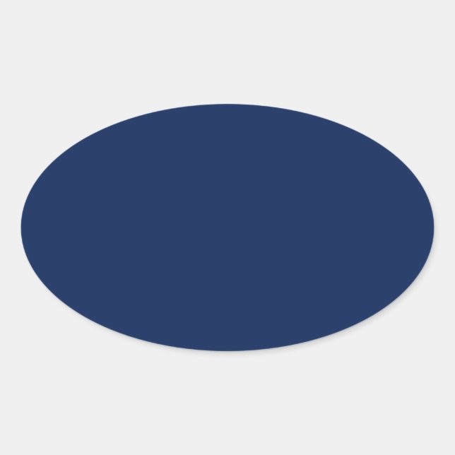 Sticker Ovale Bleu marine profond (Devant)