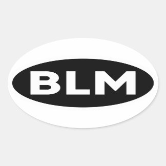 Sticker Ovale BLM - Black Lives Mateur Anti Racisme Bumper