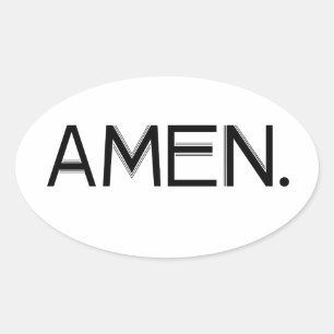 Sticker Ovale Bloquer la police noire Amen
