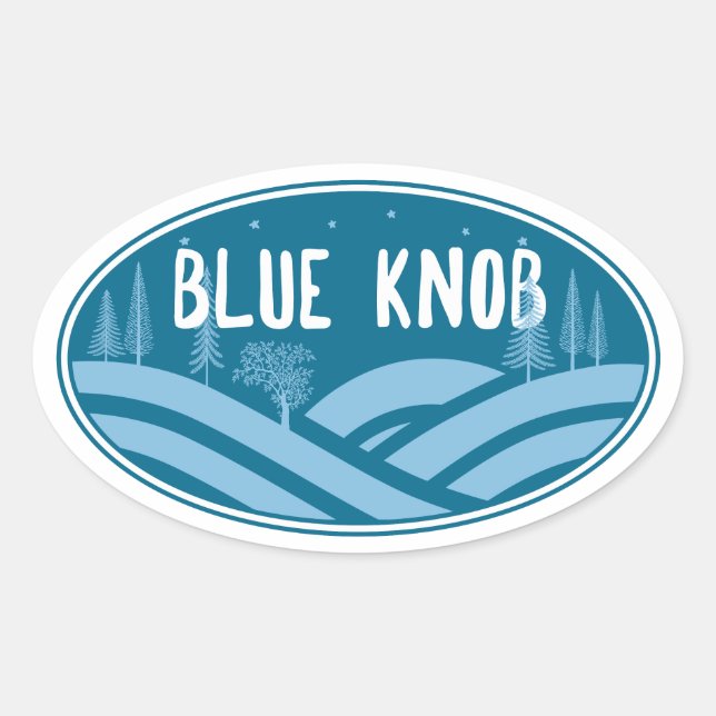 Sticker Ovale Blue Knob Pennsylvania Outdoors (Devant)