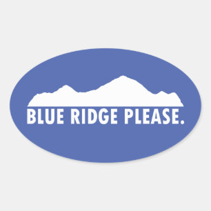 Sticker Ovale Blue Ridge S'Il Vous Plaît