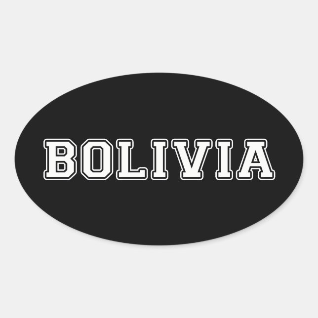 Sticker Ovale Bolivie (Devant)