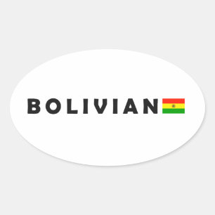 Sticker Ovale Bolivienne, j'aime la Bolivie