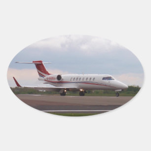 Sticker Ovale Bombardier Lear Jet 45XR