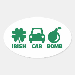Sticker Ovale bombe automobile irlandaise