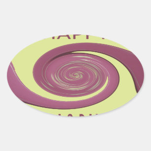 Sticker Ovale Bon thanksgiving Jovely Extraordinaire Text Art De