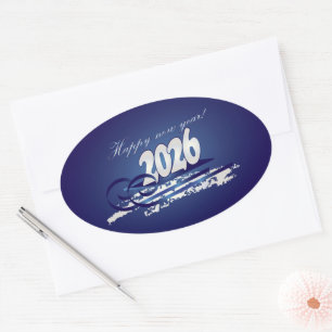 Sticker Ovale Bonne année 2026
