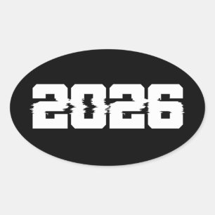 Sticker Ovale Bonne année 2026
