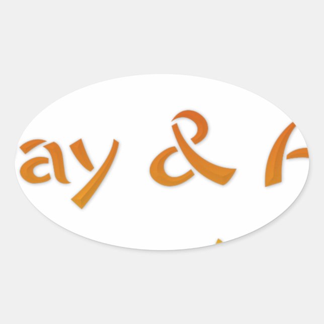 Sticker Ovale Bonne journée et une meilleure conception de texte (Devant)