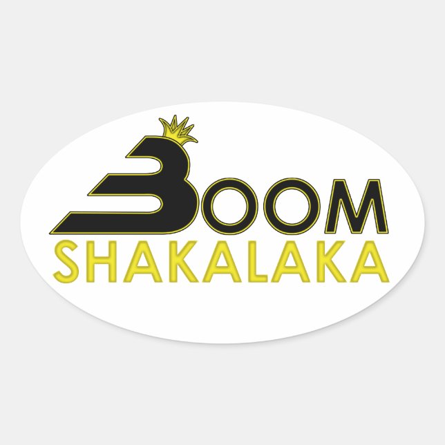 Sticker Ovale Boom Shakalaka (Devant)