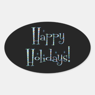Sticker Ovale Boomerang Joyeuses Fêtes