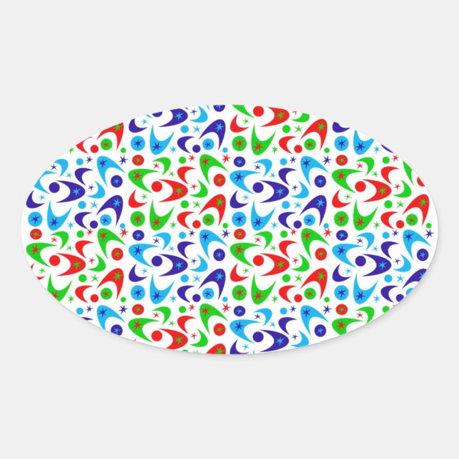 Sticker Ovale Boomerangs de vacances (Devant)